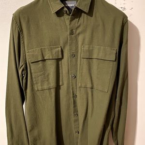 Bonobos, The Overshirt, Slim Fit, Olive Camp, M
